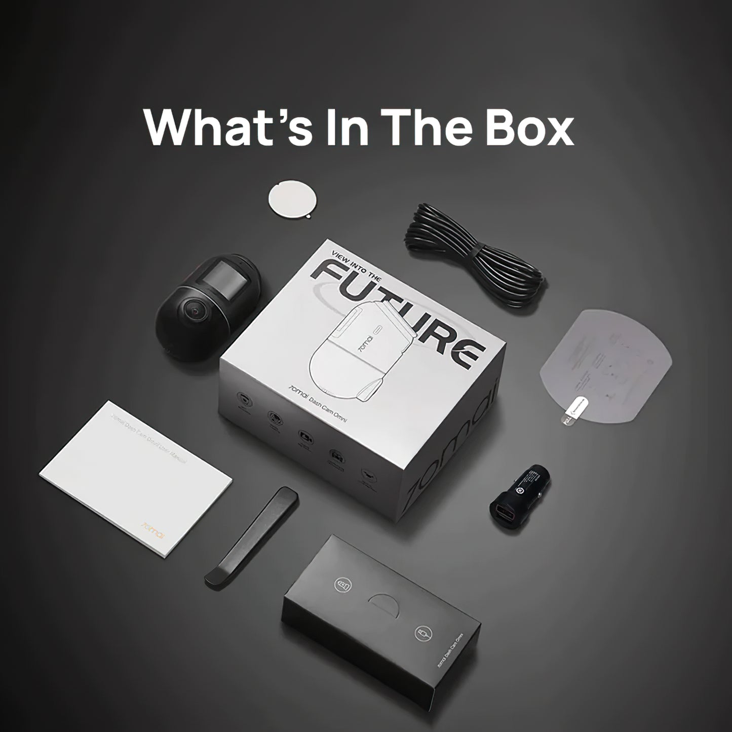 Auto kamera 70mai Dash Cam Omni 360 X200, 1080P, 64Gb, Wi-Fi, GPS, AI, Glasovna kontrola, Ekran 1.2inch X200-64-BK