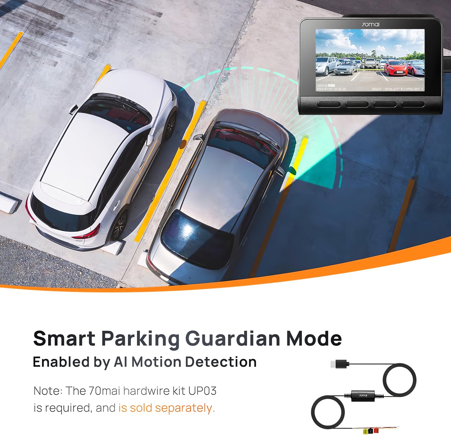Auto kamera 70mai Dash Cam A810, 4K, Wi-Fi, GPS, Ekran 3 inča