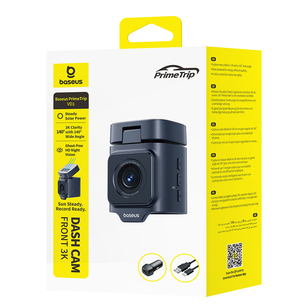 Auto kamera Baseus PrimeTrip VD1, 3K, Wi-Fi, GPS, Ekran 1.54 inča, Refabrikovana C10669000123-00