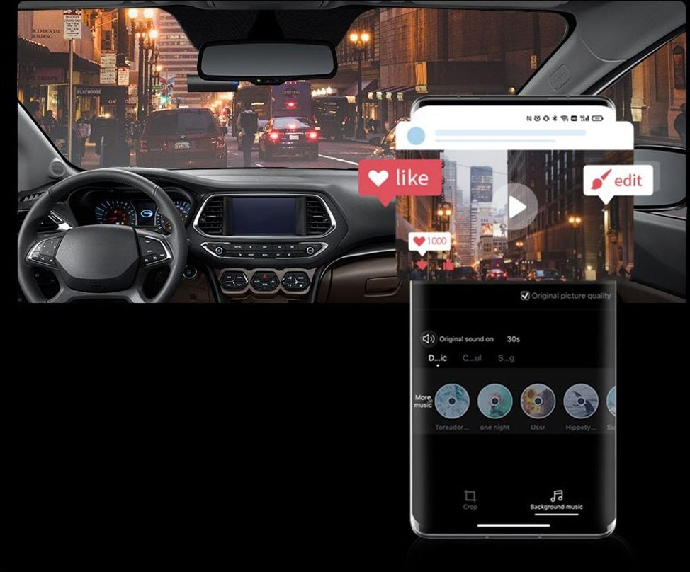 Kamera za automobil DDPAI Mini Pro DM2503A-02, 2K, Wi-Fi
