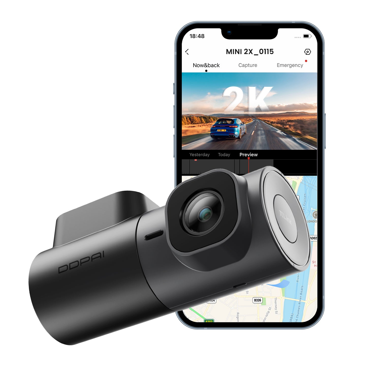 Auto kamera DDPAI MINI2X, 2K, Wi-Fi