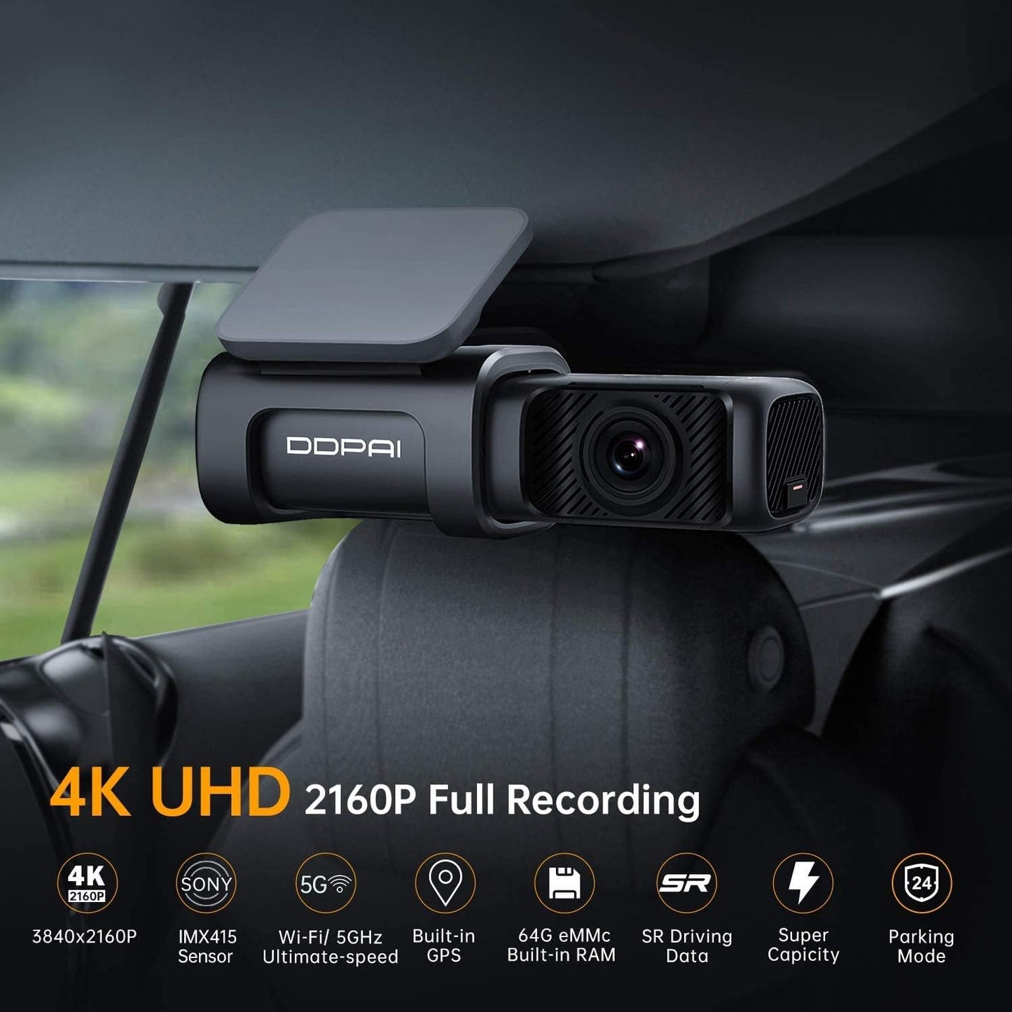 DDPAI Mini5 Car Camera, 4K, Wi-Fi 