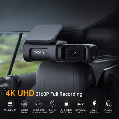 DDPAI Mini5 Car Camera, 4K, Wi-Fi 