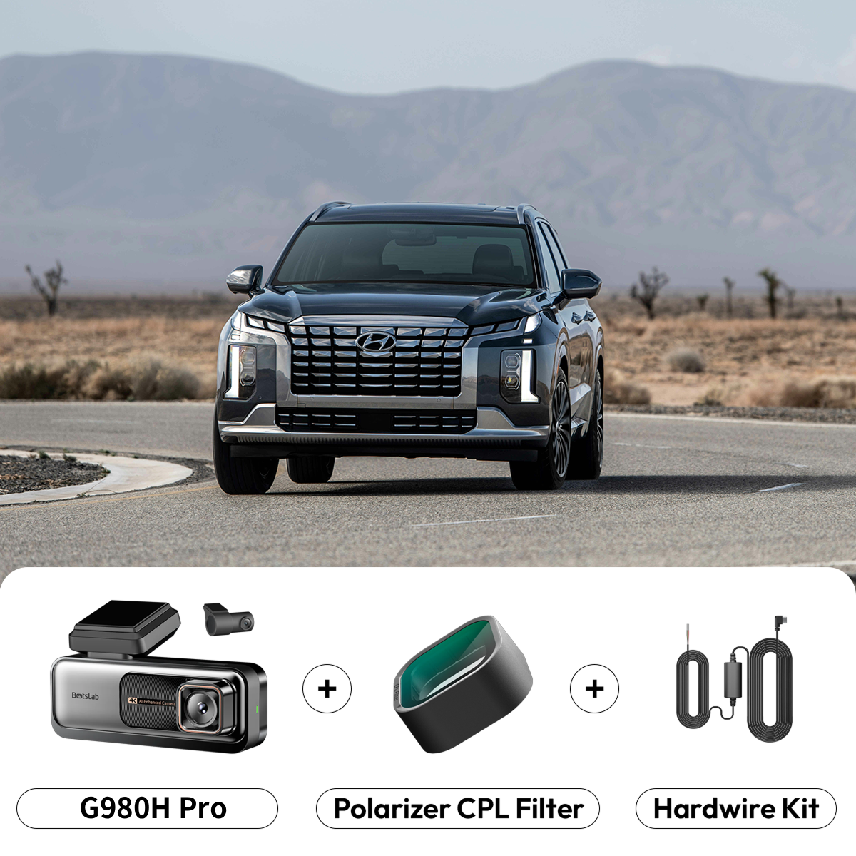 Auto kamera prednja i zadnja Botslab G980H Pro, 4K, Wi-Fi, GPS, Ekran 2.45 inča