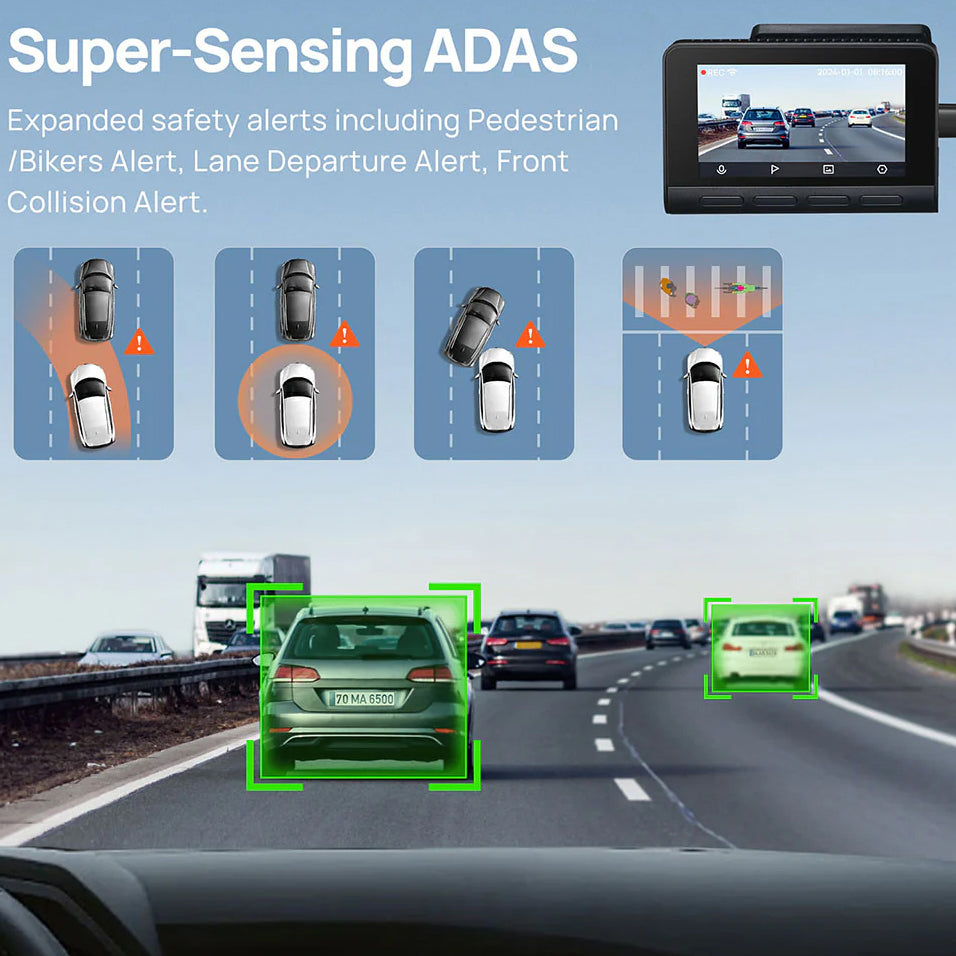 Auto Kamera Napred Nazad 70mai Dash Cam A810, 4K, Wi-Fi, GPS, Ekran 3 inča