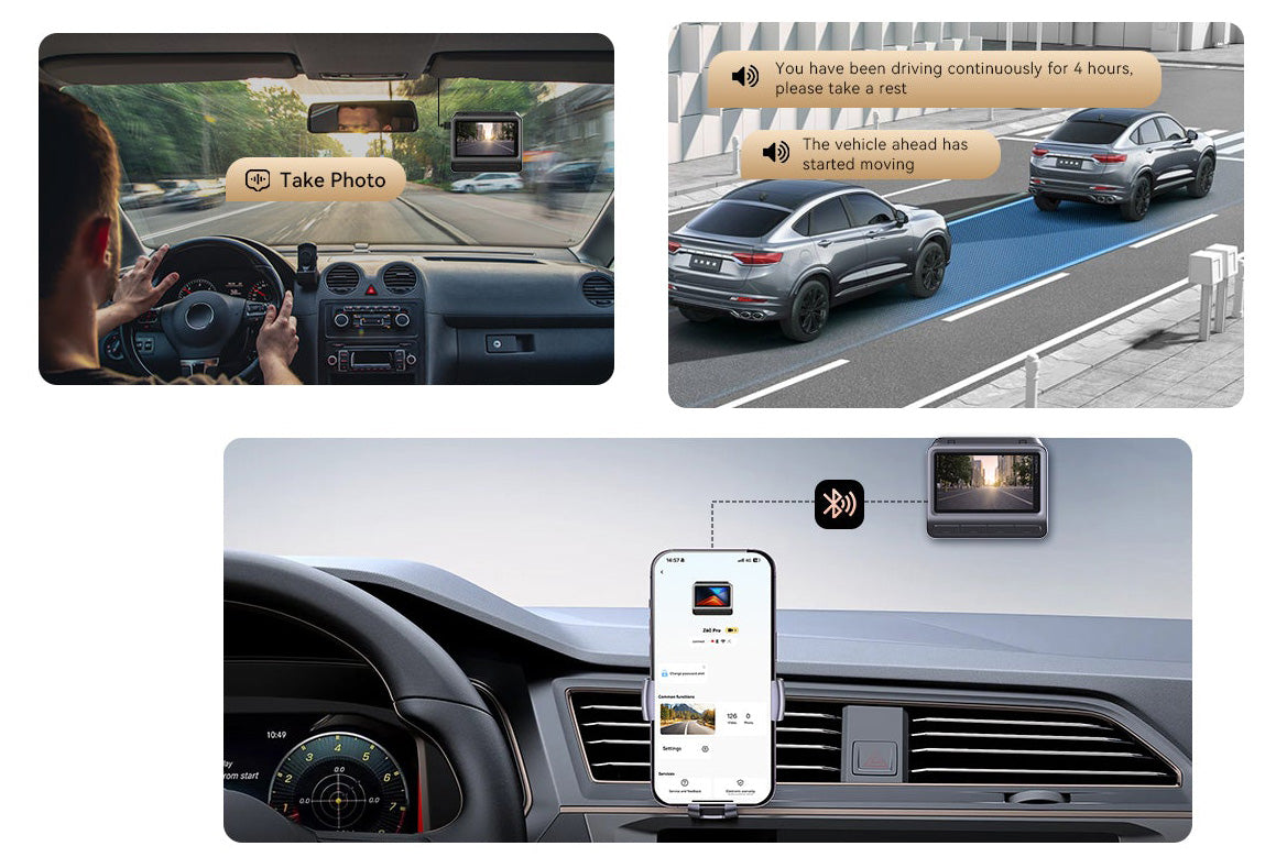 Auto kamera prednja i zadnja DDPAI Z60 Pro 4G, 4K, Wi-Fi, GPS, ekran 3 inča