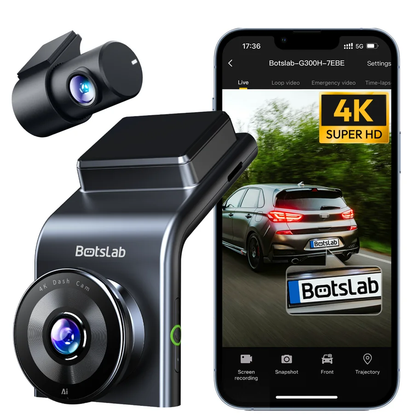 Auto kamera prednja i zadnja Botslab G300H Plus, 4K, Wi-Fi, GPS, Ekran 2.4 inča