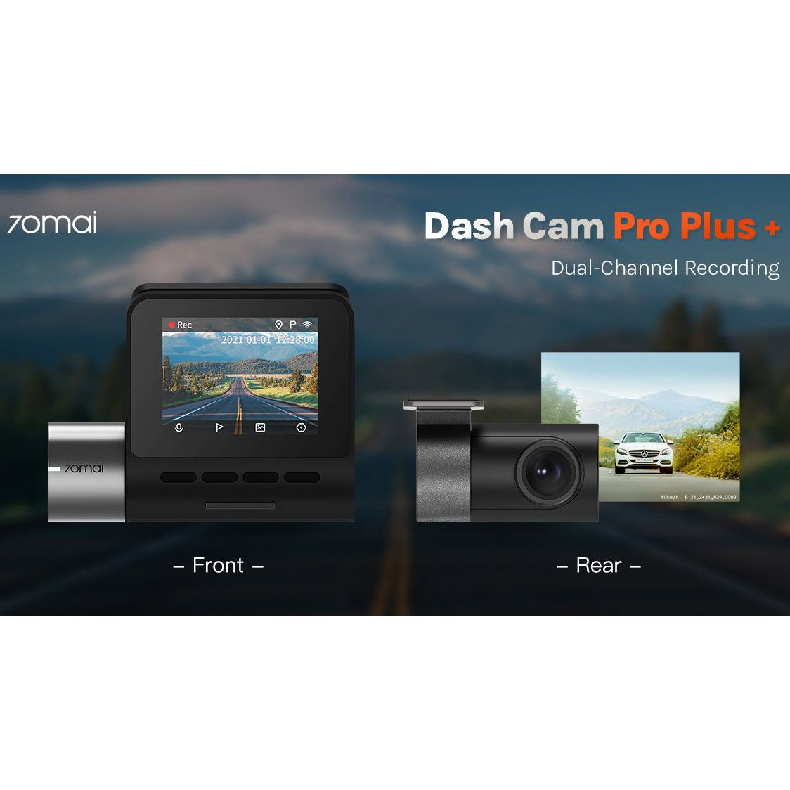 70mai Dash Cam A200, 1080P, Wi-Fi, 2inch Display 