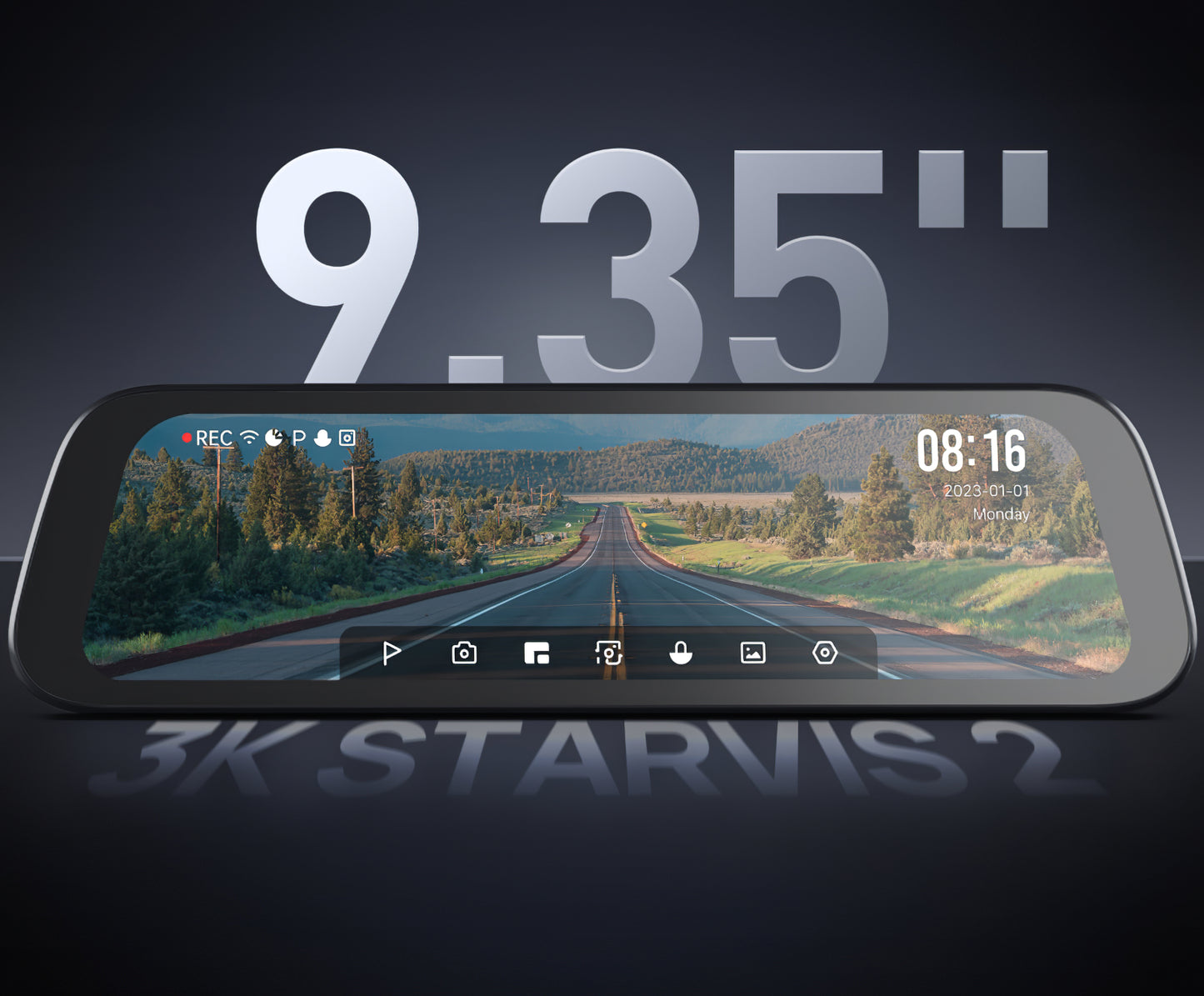 Kamera Auto Prednja Zadnja 70mai Dash Cam S500, 3K, Wi-Fi, Ekran 9.35 inča