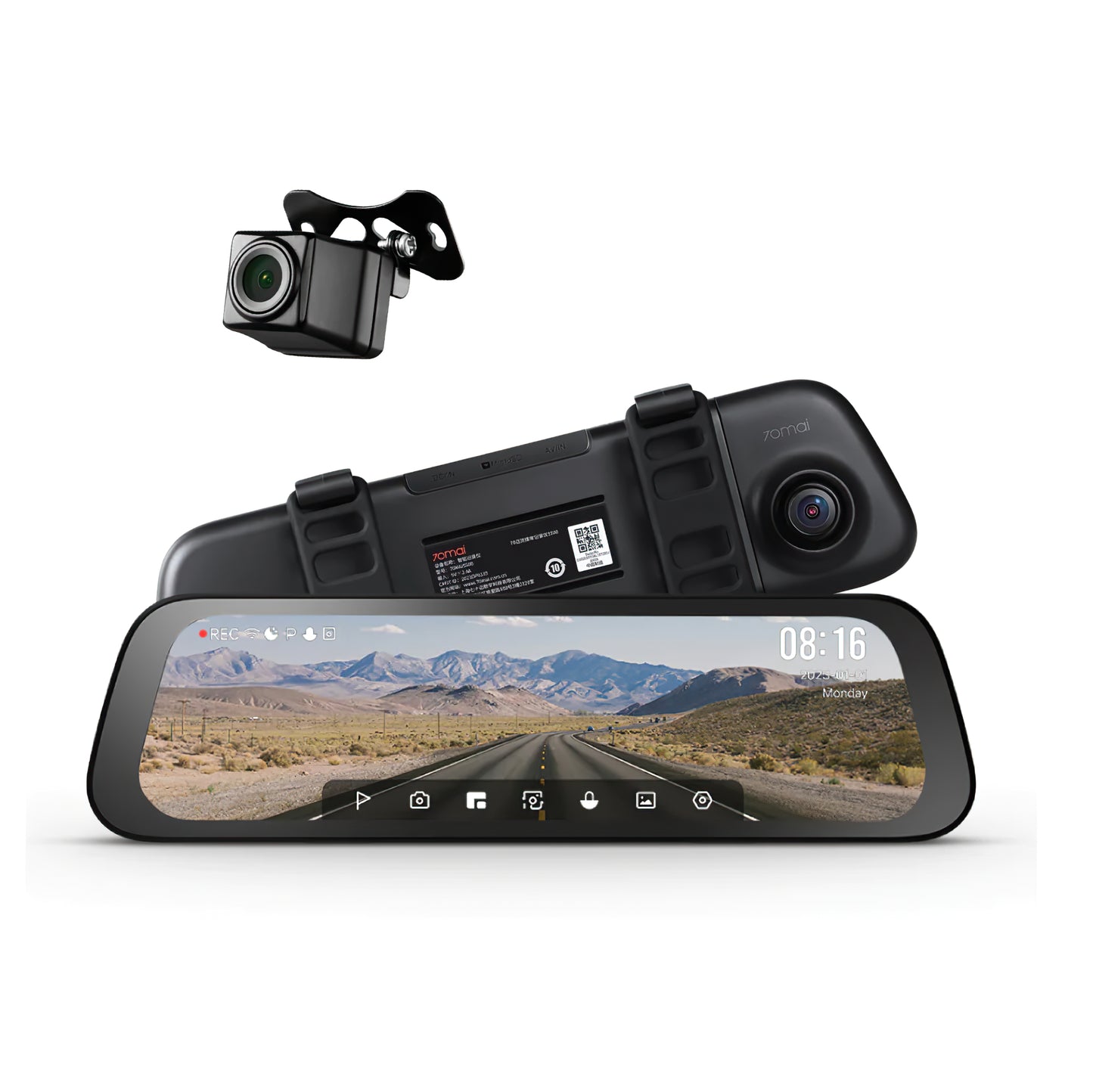 Kamera Auto Prednja Zadnja 70mai Dash Cam S500, 3K, Wi-Fi, Ekran 9.35 inča