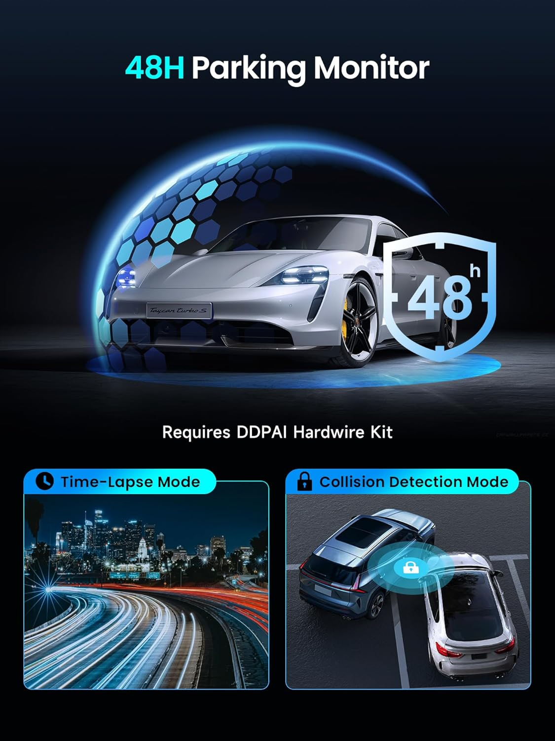 Auto Kamera Napred Nazad DDPAI Z50 Pro Dual, 4K, Wi-Fi, GPS, Ekran 3 inča