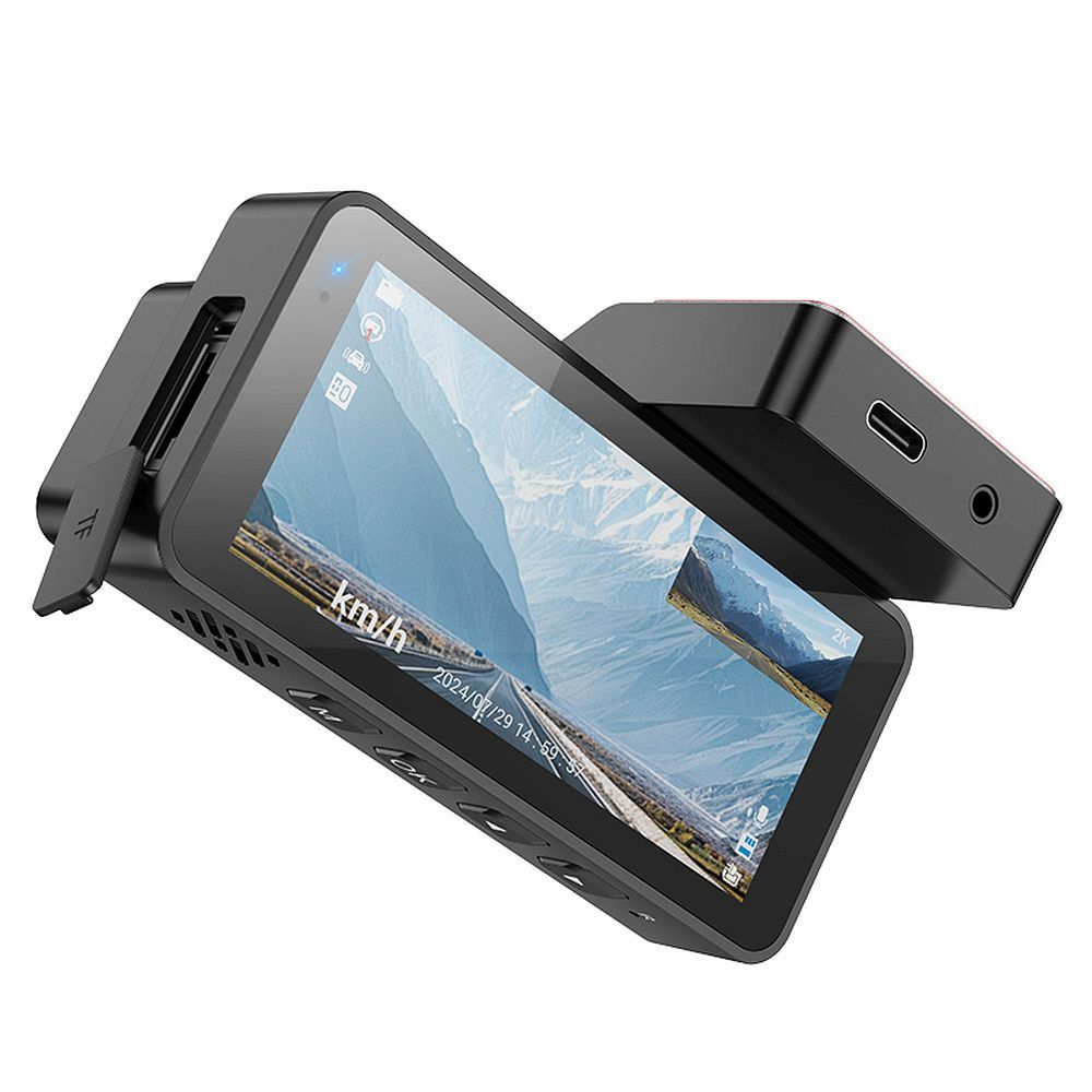 Auto kamera napred-nazad HOCO DV12, 2K, Wi-Fi, GPS, Ekran 3.69 inča