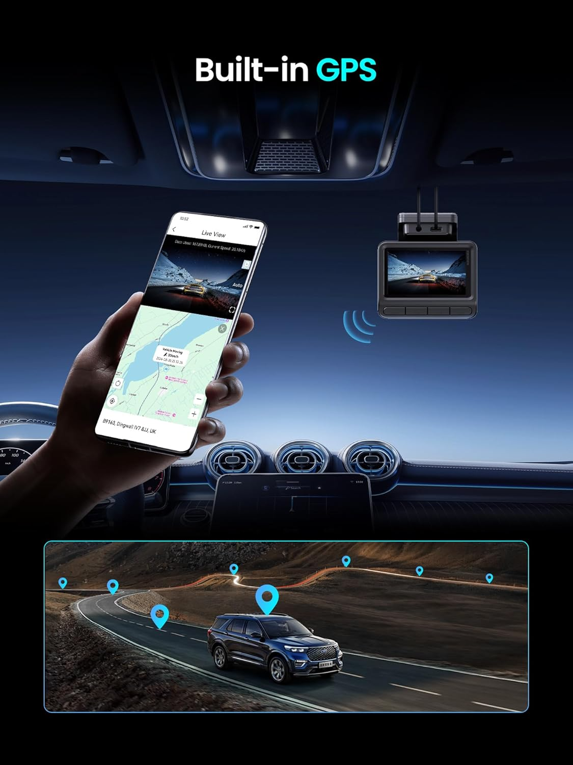 Auto Kamera Napred Nazad DDPAI Z50 Pro Dual, 4K, Wi-Fi, GPS, Ekran 3 inča
