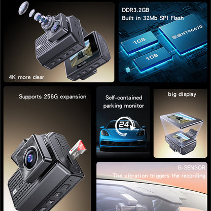 Auto Kamera Prednja Zadnja Yesido KM15, 4K, Wi-Fi, Ekran 2 inča