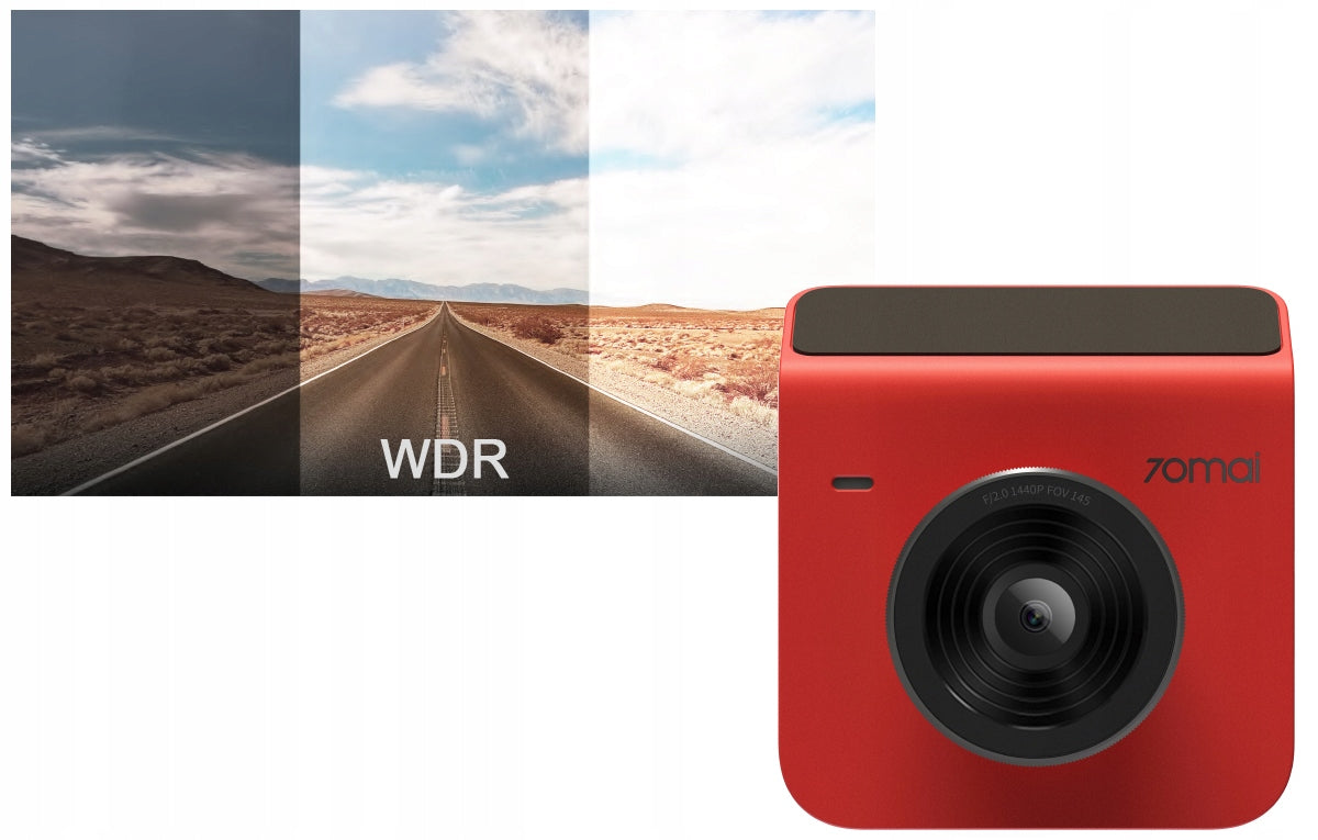 Auto kamera 70mai Dash Cam A400, 2K, Wi-Fi, Ekran 2 inča, Crvena
