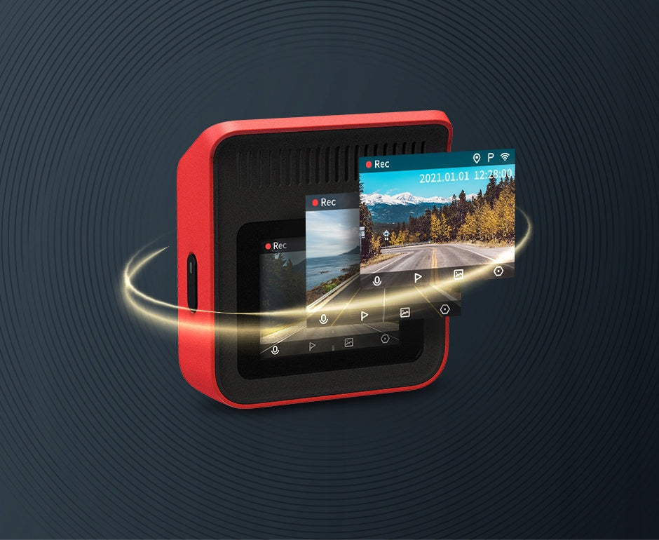 Auto kamera 70mai Dash Cam A400, 2K, Wi-Fi, Ekran 2 inča, Crvena
