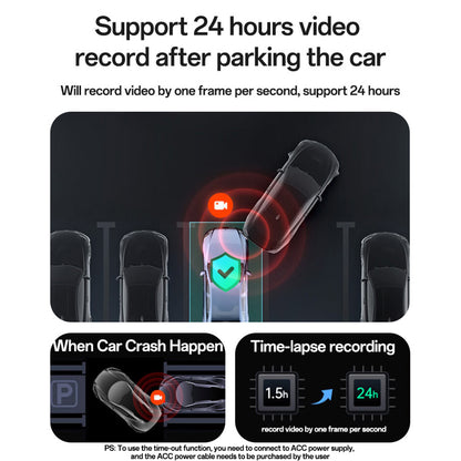 Kamera za auto Yesido KM22, 1080P, Wi-Fi, Crna