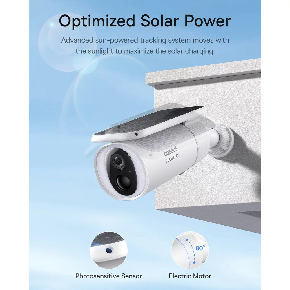 Kamera za nadzor Baseus Solar S1, Wi-Fi, 2K, IP67, Solarni panel, Spoljašnja S0SW002130