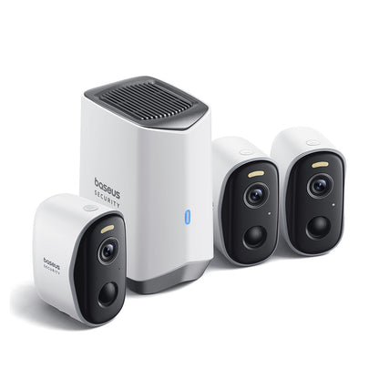 Kamera za nadzor Baseus N1, Wi-Fi, 2K, IP67, Eksterijer, Set od 3 komada S0TW012131