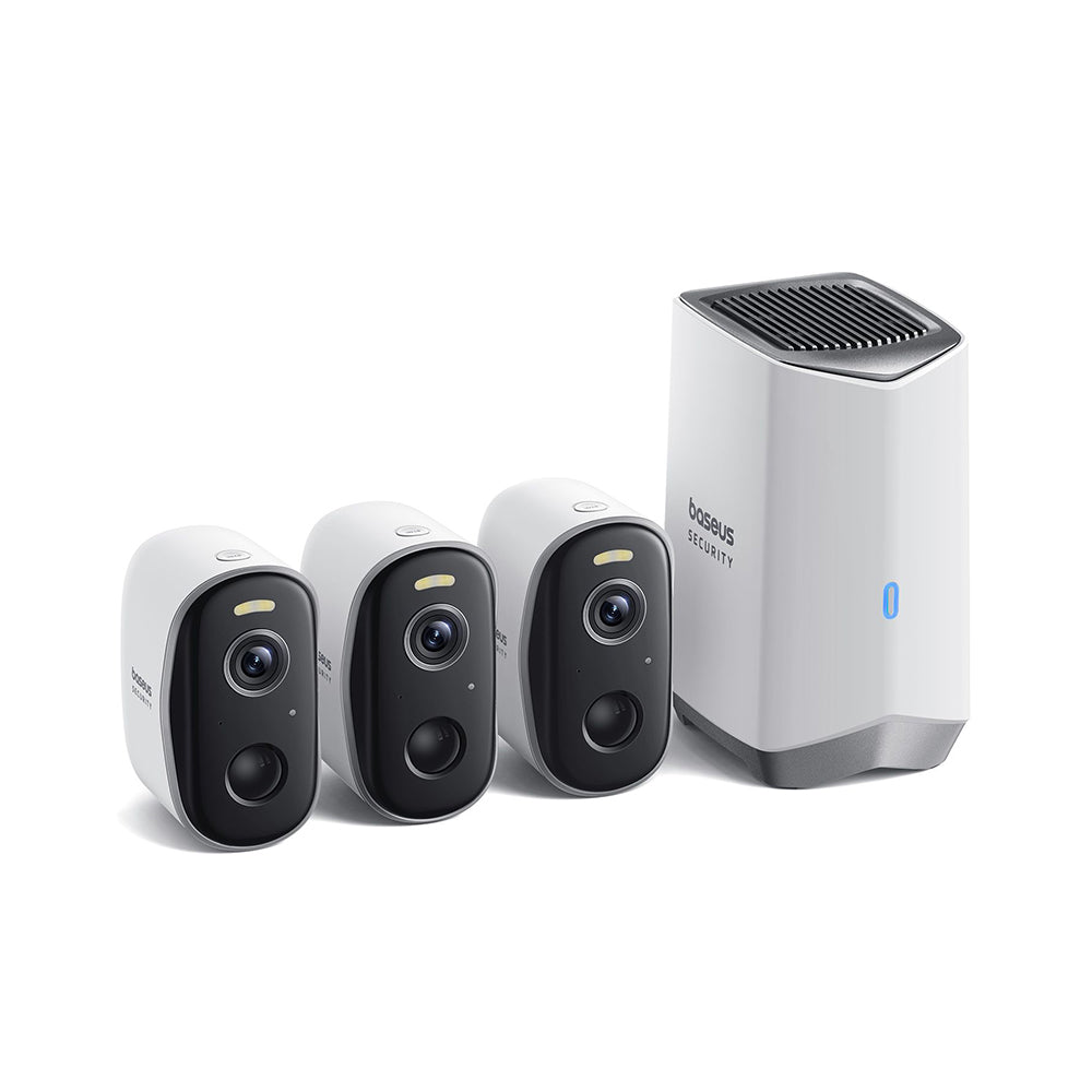 Kamera za nadzor Baseus N1, Wi-Fi, 2K, IP67, Eksterijer, Set od 3 komada S0TW012131