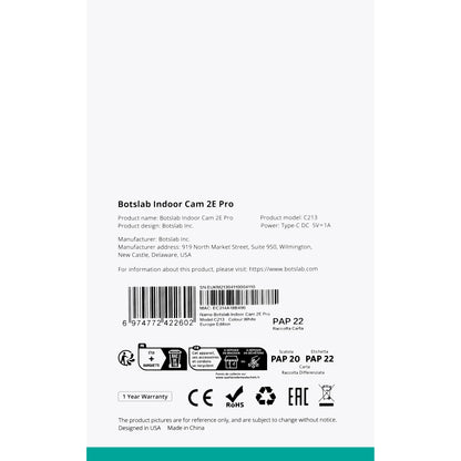 Kamera za Nadzor Botslab 2E Pro C213, Wi-Fi, 2K, Unutrašnja