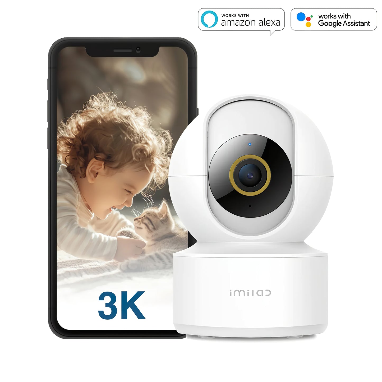 Kamera za nadzor iMILAB C22, Wi-Fi, 3K, Unutrašnja CMSXJ60A