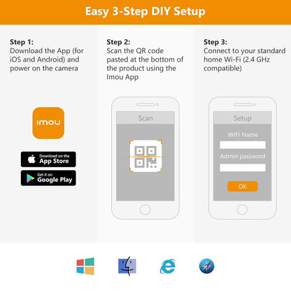 Kamera za nadzor Imou Cruiser SE+, Wi-Fi, 3K, IP66, Spoljašnja, Bela IPC-K7CP-5H1WE
