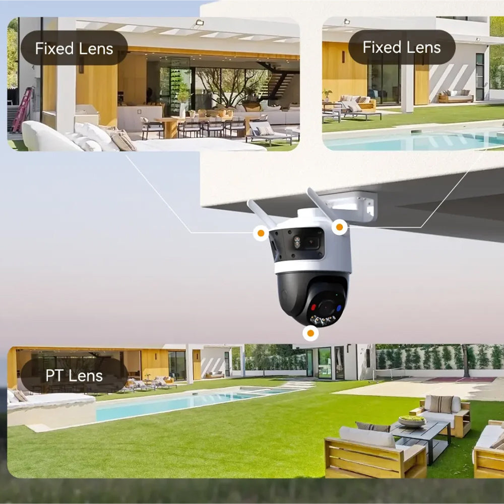 Kamera za nadzor Imou Cruiser Triple, Wi-Fi, 3K + 2K, IP65, Spoljašnja, Bela IPC-S7UP-11M0WED