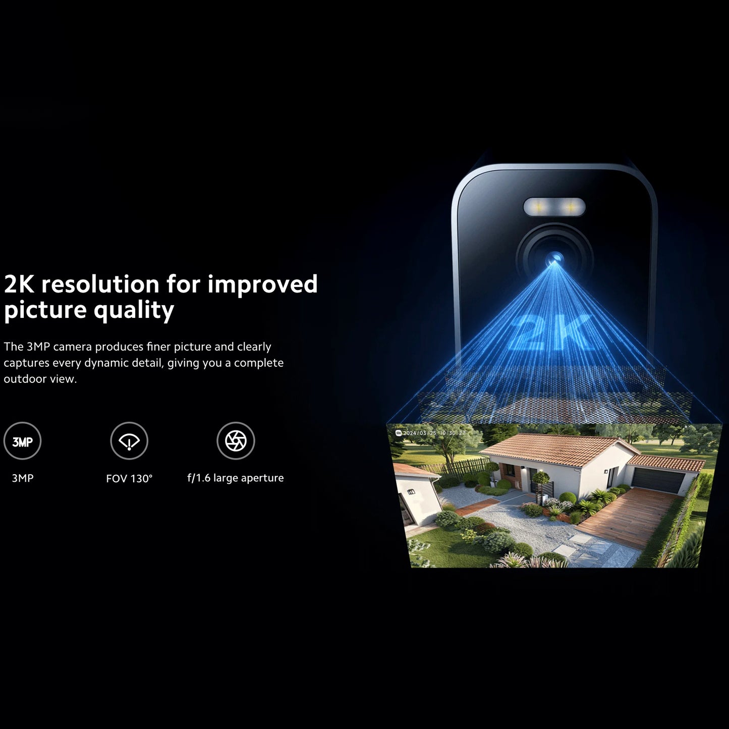 Kamera za Nadzor Xiaomi BW300, Wi-Fi, 2K, IP67, Spoljašnja BHR8303GL