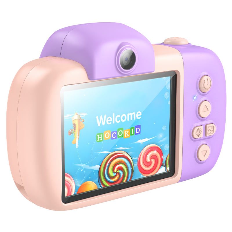 Digitalna kamera HOCO DV201 Kids, 1080P, 2MP, Roze