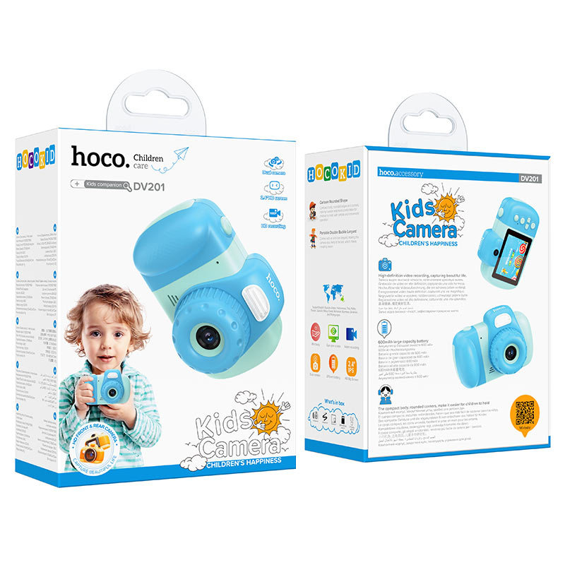 Digitalna kamera HOCO DV201 Kids, 1080P, 2MP, Plava