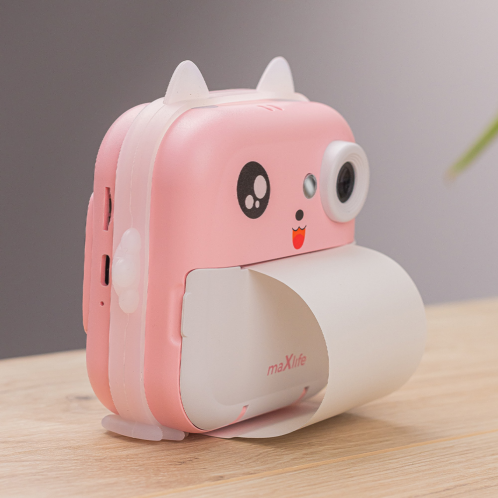 Digitalna kamera sa funkcijom štampanja MaXlife MXPC-100 Kids, Roze