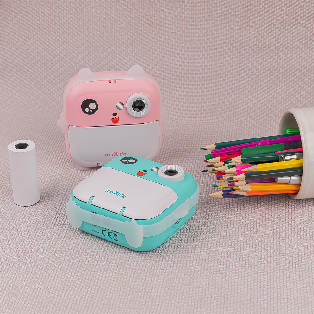 Digitalna kamera sa funkcijom štampanja MaXlife MXPC-100 Kids, Roze