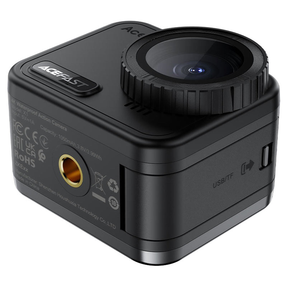 Sportska kamera Acefast X1, 4K, Wi-Fi, Crna