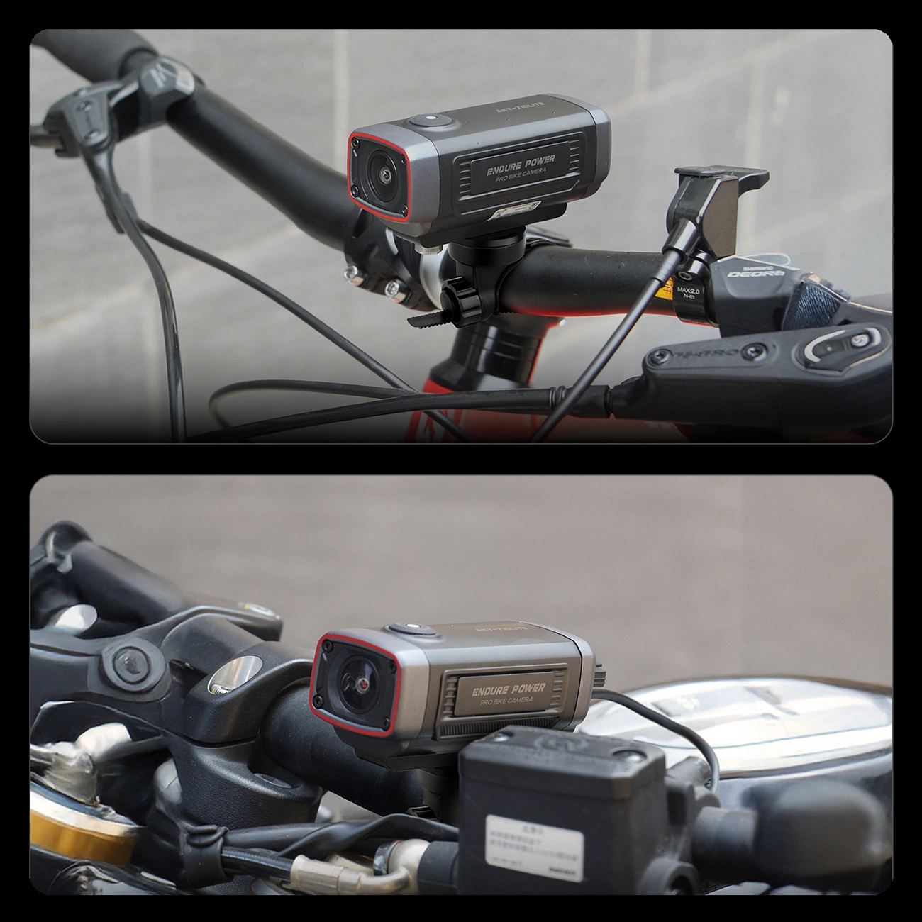 Sportska kamera Akeeyo 710 Lite za bicikl/motocikl, 2K, Wi-Fi, crna