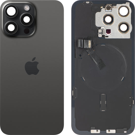Apple iPhone 15 Pro Max Battery Cover, Black (Black Titanium), Swap 