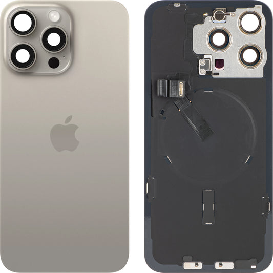 Battery Cover Apple iPhone 15 Pro Max, Beige (Natural Titanium), Swap 