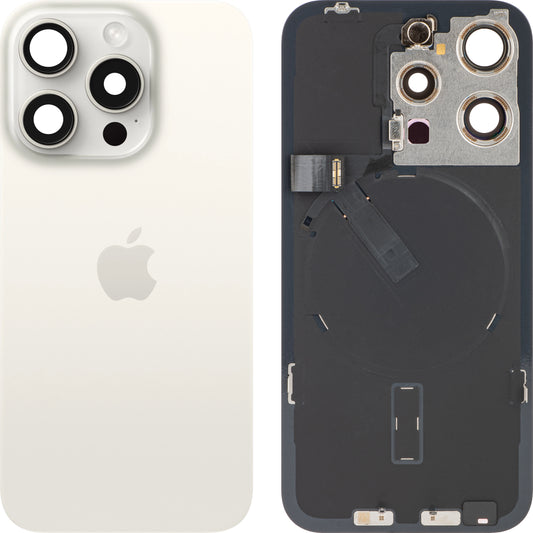 Apple iPhone 15 Pro Battery Cover, White (White Titanium), Swap 
