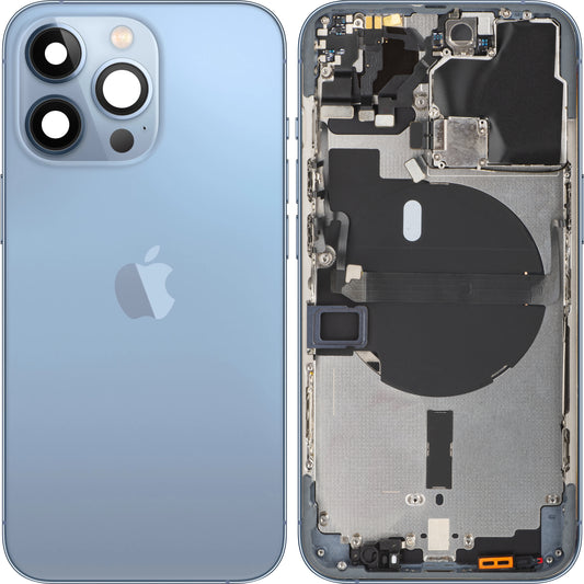 Stražnji poklopac baterije za Apple iPhone 13 Pro, srednji okvir, plava boja (Sierra Blue), zamjenski