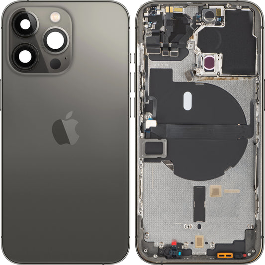 Stražnji poklopac baterije za Apple iPhone 13 Pro, srednji okvir, crni (grafit), zamjena