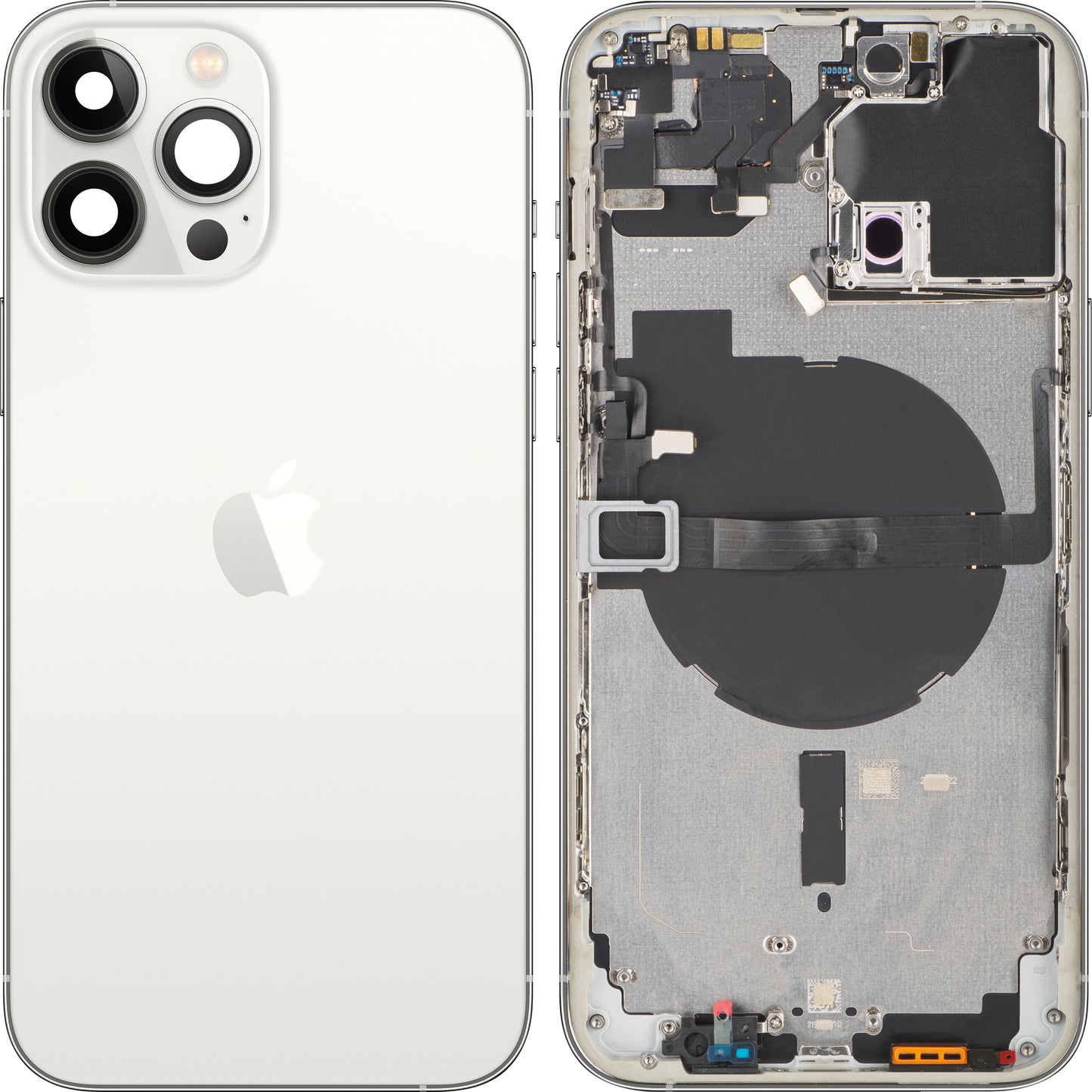 Stražnji poklopac baterije za Apple iPhone 13 Pro Max, srednji okvir, srebrni, Swap