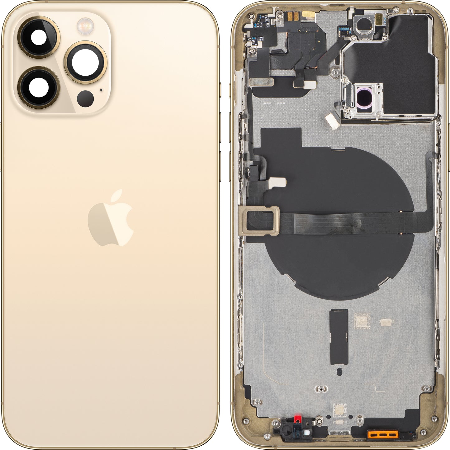 Stražnji poklopac baterije za Apple iPhone 13 Pro Max, sa srednjim kućištem, zlatni, zamjenski