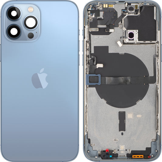 Battery Cover Apple iPhone 13 Pro Max, With Half Case, Blue (Sierra Blue), Swap