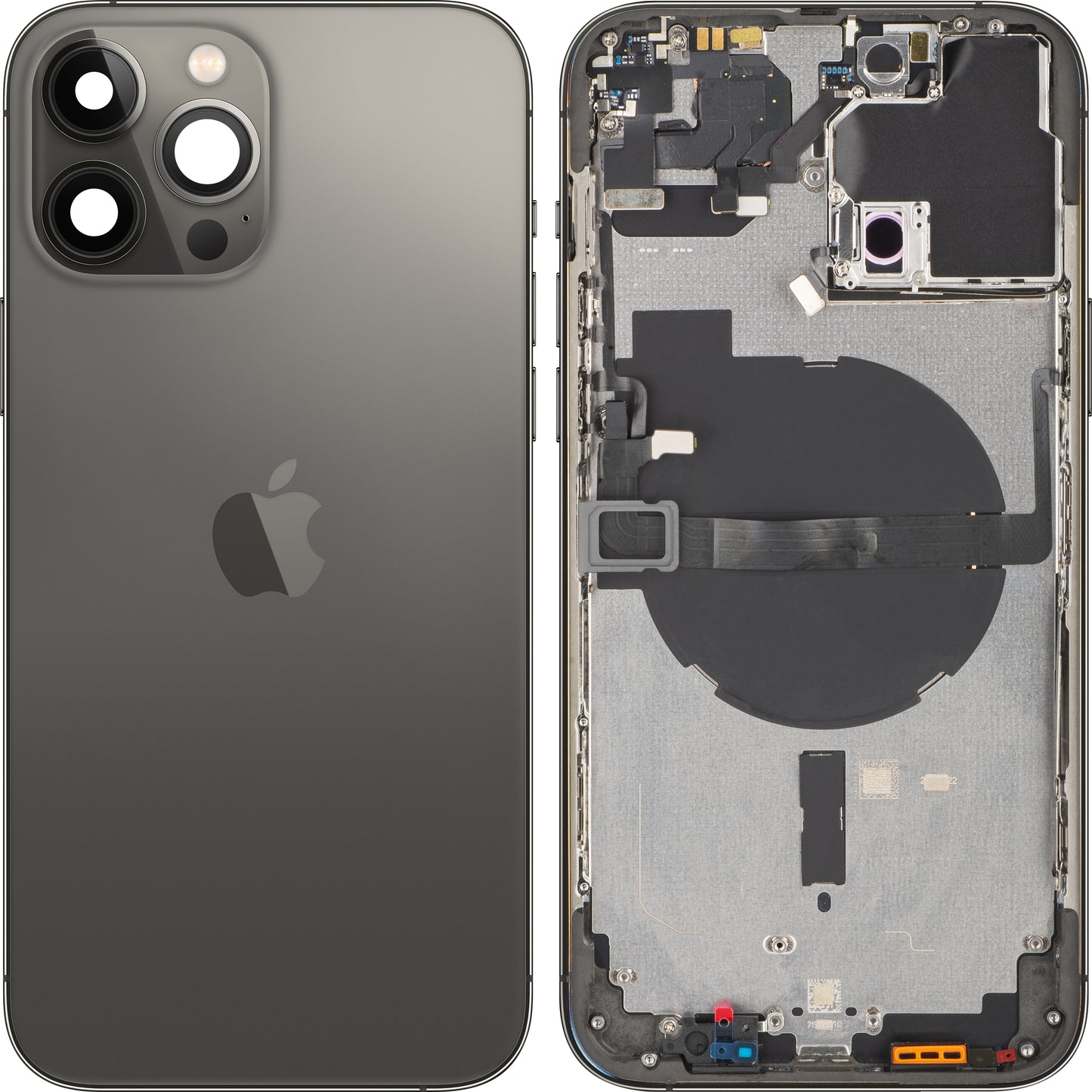 Apple iPhone 13 Pro Max Battery Cover, With Half Case, Black (Graphite), Swap (Grade B)