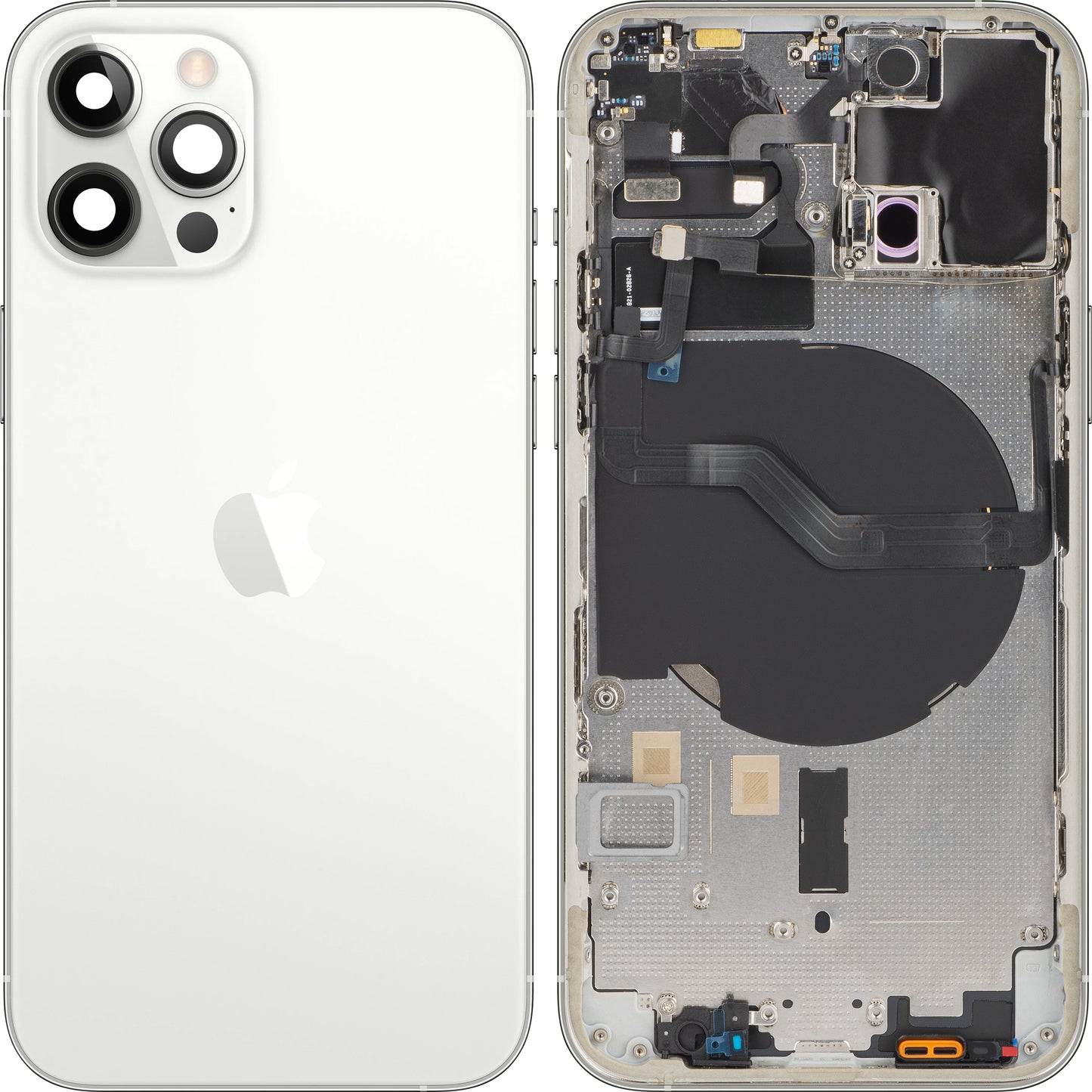 Stražnji poklopac baterije Apple iPhone 12 Pro, srednji okvir, srebrni, Swap