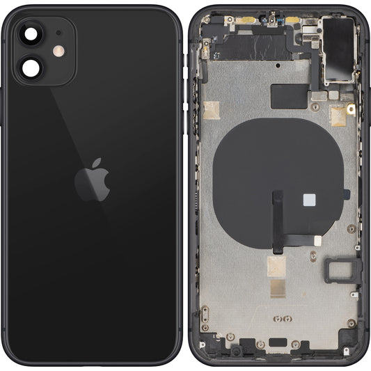 Apple iPhone 11 Battery Cover, With Half Case, Black, Swap 