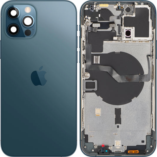 Apple iPhone 12 Pro Max Battery Cover, With Half Case, Blue (Pacific Blue), Swap 