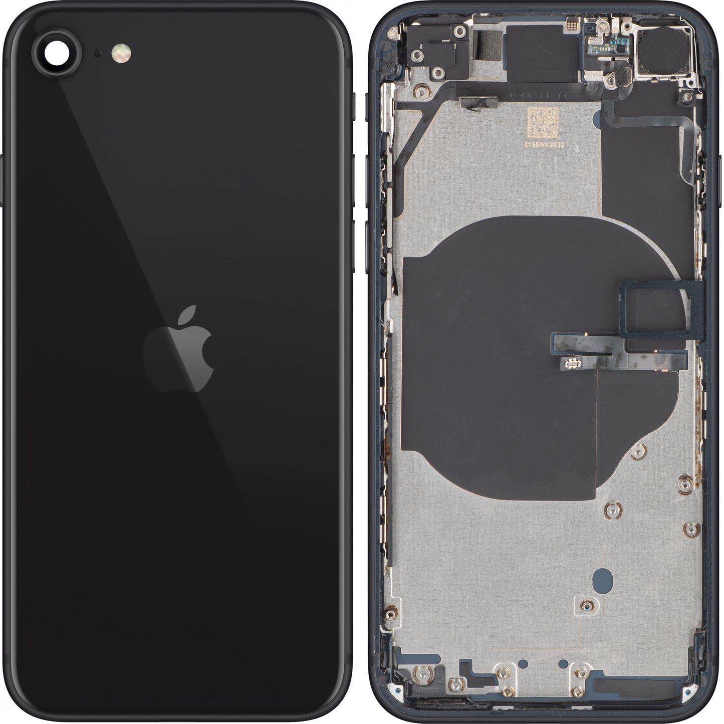 Poklopac baterije Apple iPhone SE (2022), sa srednjom kućištem, crni (Midnight), Swap