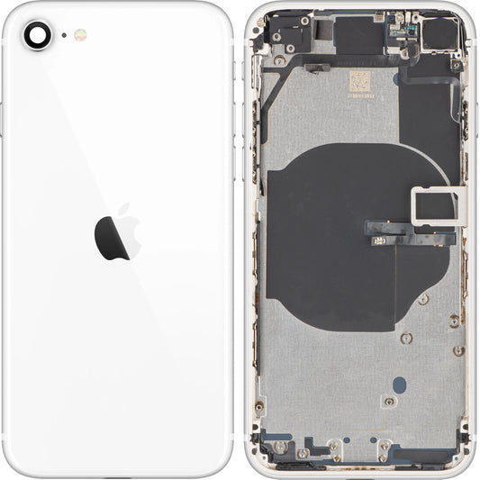 Battery Cover Apple iPhone SE (2022), With Middle Case, White (Starlight), Swap 