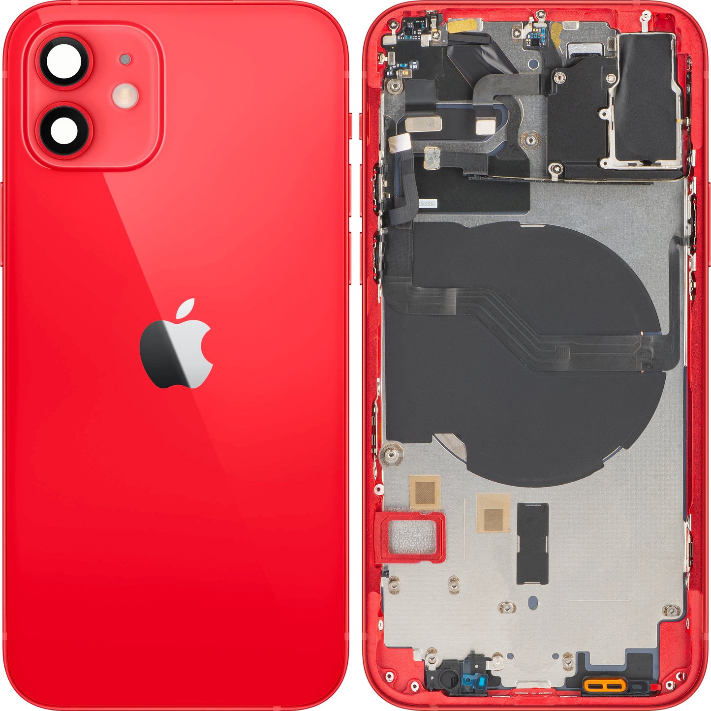 Poklopac baterije Apple iPhone 12, sa srednjom kućištem, crveni, Swap